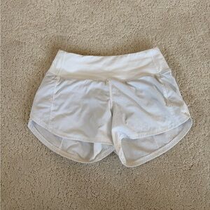 Lululemon Women's White Speed Up Shorts